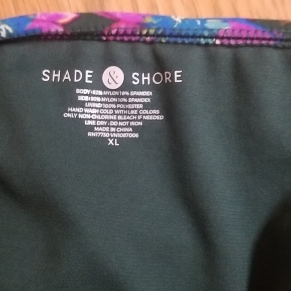 Shade & Shore  Bikini Swim Bottom Floral and Leaf Green - Picture 7 of 7